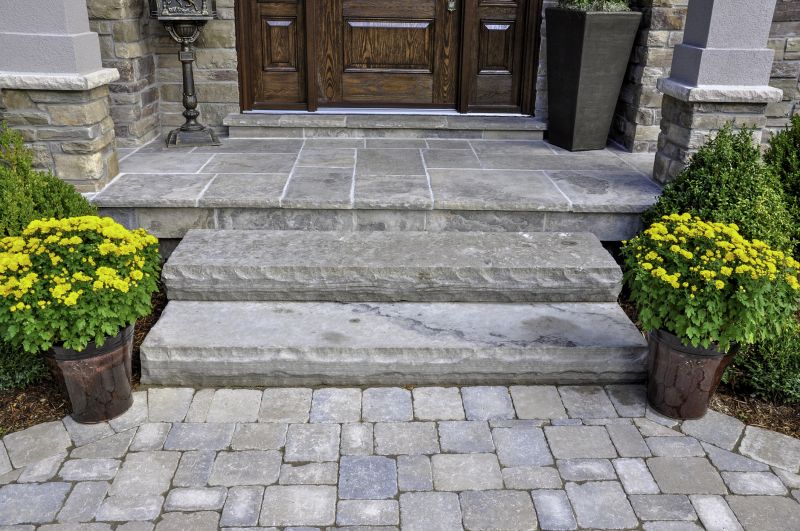 Elegant Stone Front Steps